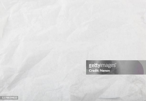 white wrinkle paper texture background - full frame foto e immagini stock