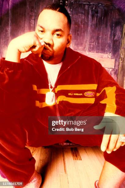 American rapper Raekwon of the rap group Wu-Tang Clan poses for a portrait circa April, 1997 in New York, New York.