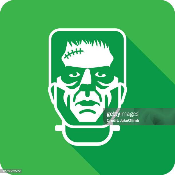 ilustrações, clipart, desenhos animados e ícones de silhueta facial de frankenstein - frankenstein