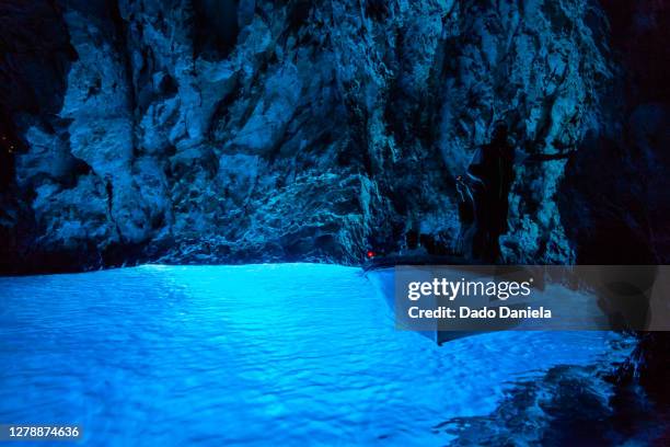 the blue cave - vis croatia stock pictures, royalty-free photos & images