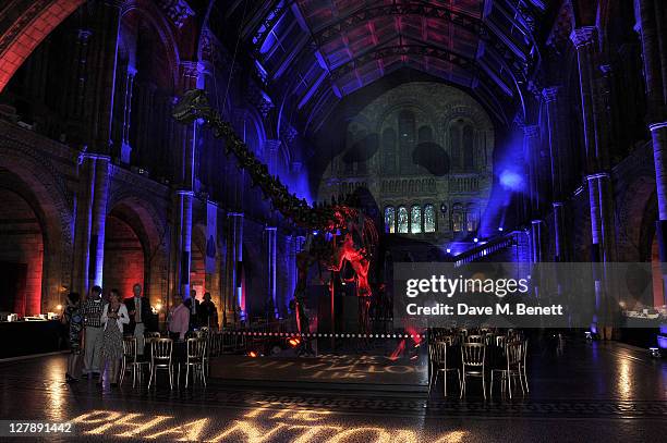 General view of the atmosphere at an afterparty following the 25th Anniversary performance of Andrew Lloyd Webber's "The Phantom Of The Opera" at the...