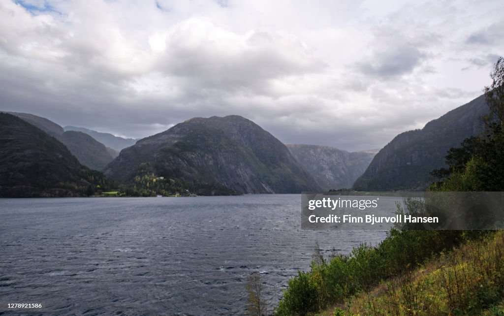 Åkrafjorden, Norwegian fjord near the westcoast of Norway