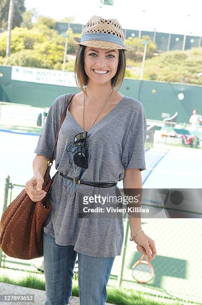Actress Brooke Lyons attends the WME Tennis Classic Celebrity Tennis Event Benefiting Bogart Pediatric Cancer Research Program at Riviera Country...