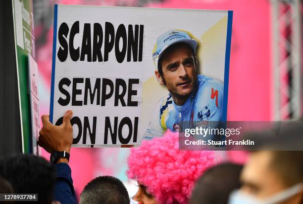 Start / Michele Scarponi of Italy Ex-procyclist / Fans / Public / Detail view / during the 103rd Giro d'Italia 2020, Stage 5 a 225km stage from...