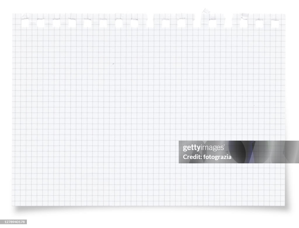 Isolated Torn Math Paper