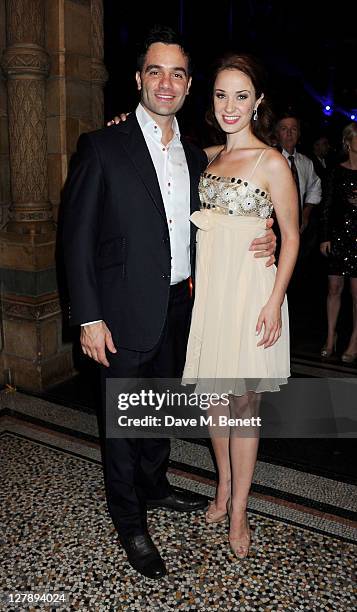 Ramin Karimloo and Sierra Boggess attend an afterparty following the 25th Anniversary performance of Andrew Lloyd Webber's "The Phantom Of The Opera"...