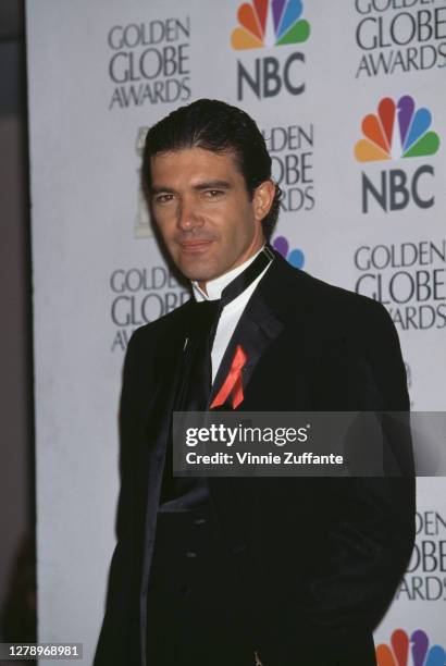 Actor Antonio Banderas attends the 54th Annual Golden Globe Awards on January 19, 1997 at the Beverly Hilton Hotel in Beverly Hills, California.
