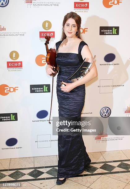 Violinist Vilde Frang attends the Echo Klassik 2011 award ceremony at Konzerthaus am Gendarmenmarkt on October 2, 2011 in Berlin, Germany.