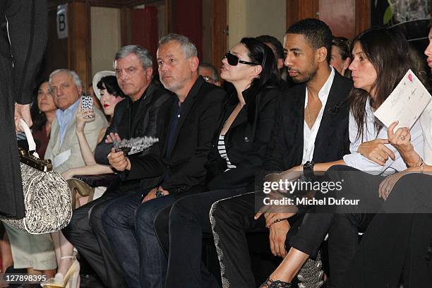 Sidney Toledano, Fabien Baron, Beatrice Dalle, Ryan Leslie, Emmanuelle Alt and Mlle Agnes attend the John Galliano Ready to Wear Spring / Summer 2012...