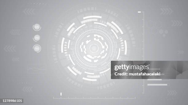 white grey abstract technology concept background - digital screen stock illustrations
