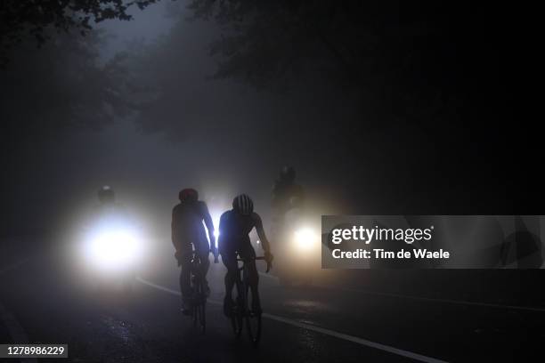 Thomas De Gendt of Belgium and Team Lotto Soudal / Einer Augusto Rubio Reyes of Colombia and Movistar Team / Fog / during the 103rd Giro d'Italia...