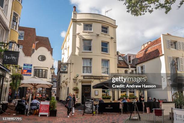 The Sussex Arms in The Lanes, Brighton on October 7, 2020 in Brighton, England. The nationwide pub chain, Greene King has announced 800 job losses...