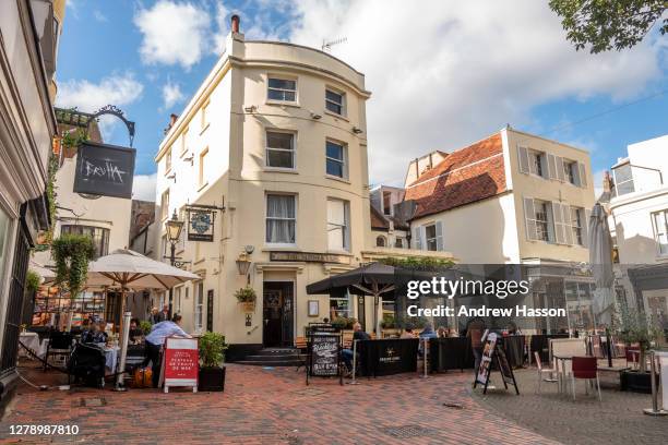 The Sussex Arms in The Lanes, Brighton on October 7, 2020 in Brighton, England. The nationwide pub chain, Greene King has announced 800 job losses...