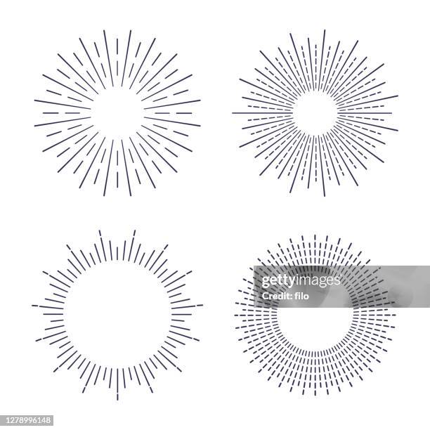 explosion line drawing blast design elements - sun vector pattern stock illustrations