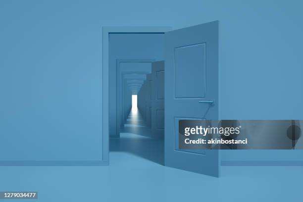 open doors, decisions, choices, minimal design - open stock pictures, royalty-free photos & images