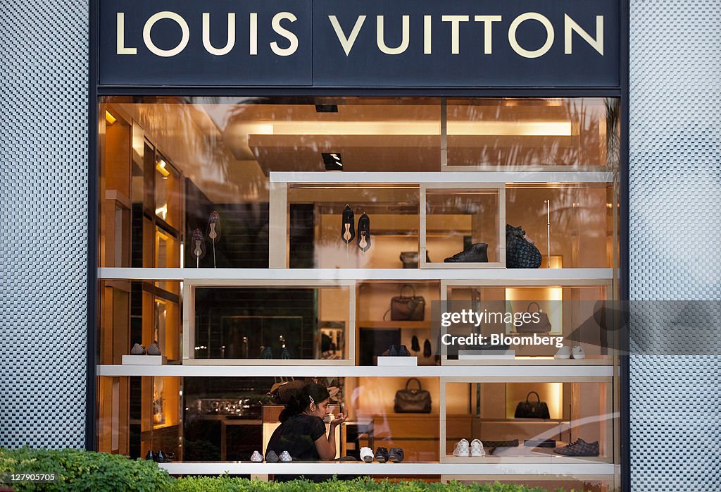 Moet Hennessy Louis Vuitton SA store stands in the DLF Emporio News  Photo - Getty Images