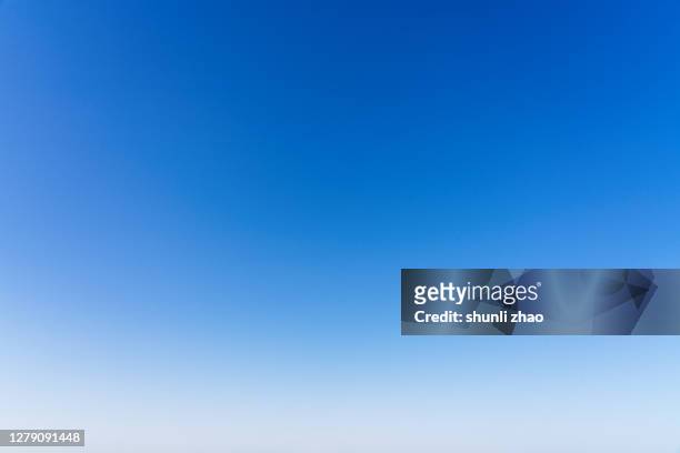 full frame shooting of clear sky - summer sky fotografías e imágenes de stock
