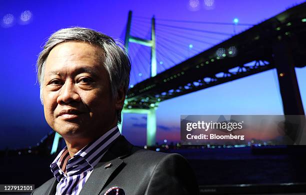 Masaaki Osumi, president of Toshiba Corp.'s Visual Products Company, poses for a photograph during a news conference ahead of the CEATEC JAPAN 2011...