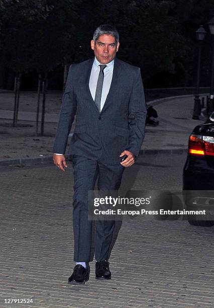 Boris Izaguirre visits San Isidro morgue following the death of Beatriz Preysler on October 2, 2011 in Madrid, Spain. Beatriz Preysler, sister of...