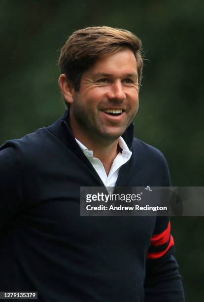 Robert Rock of England looks on during Day One of the BMW PGA Championship at Wentworth Golf Club on October 08, 2020 in Virginia Water, England.