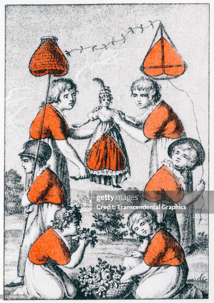 'Nine Of Hearts' Playing Card