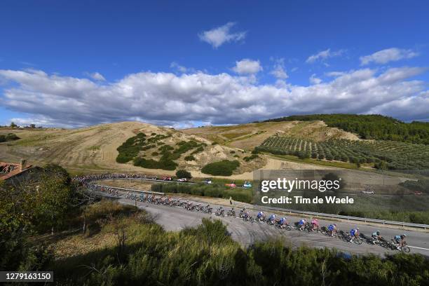 Patrick Gamper of Austria and Team Bora - Hansgrohe / Cesare Benedetti of Italy and Team Bora - Hansgrohe / Alvaro Jose Hodeg Chagui of Colombia and...