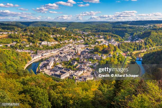 view on bouillon belgium - wallonia stock pictures, royalty-free photos & images