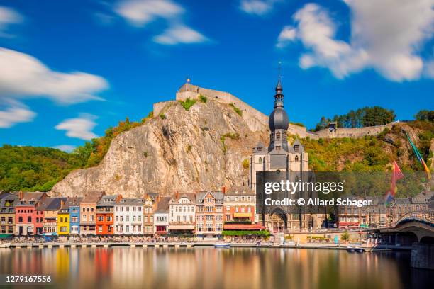 view on dinant belgium - culture belge photos et images de collection