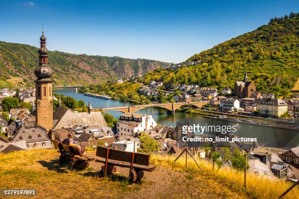 cochem at mosel river in germany - cochem moselle stock pictures, royalty-free photos & images