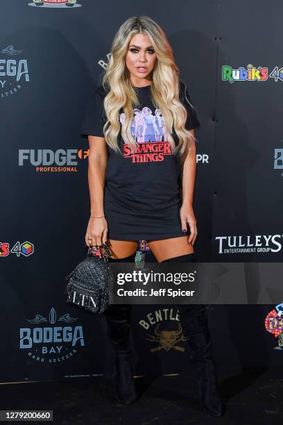 Bianca Gascoigne attends the Tulleys Haunted Drive-In Cinema VIP night at Tulleys Farm on October 08, 2020 in Crawley, England.