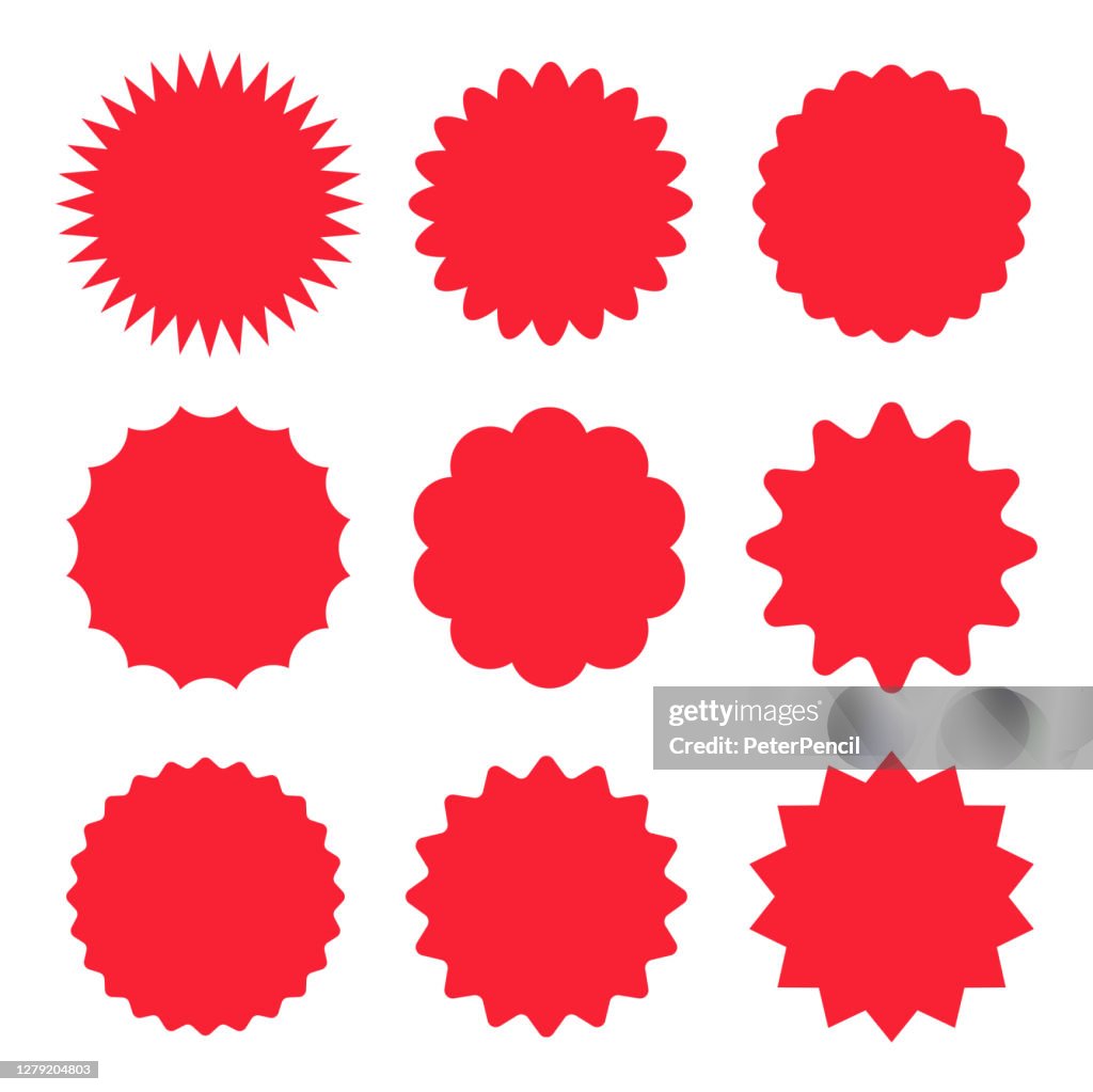 Starburst Stickers and Badges - Vector Set