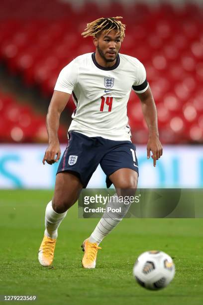 Reece James of England in action the international friendly match between England and Wales at Wembley Stadium on October 08, 2020 in London,...