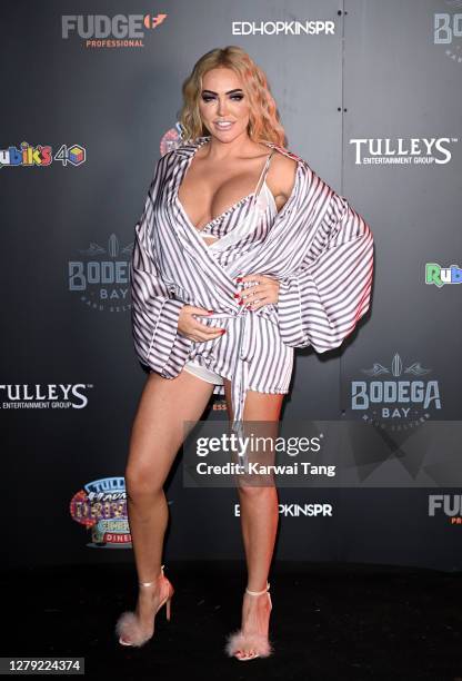 Aisleyne Horgan-Wallace attends the Tulleys Haunted Drive-In Cinema VIP night at Tulleys Farm on October 08, 2020 in Crawley, England.