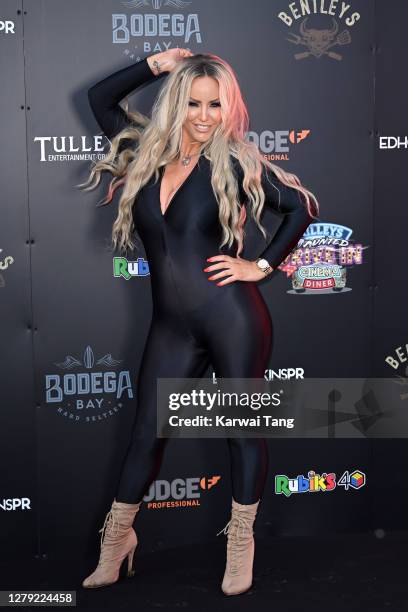 Danielle Mason attends the Tulleys Haunted Drive-In Cinema VIP night at Tulleys Farm on October 08, 2020 in Crawley, England.