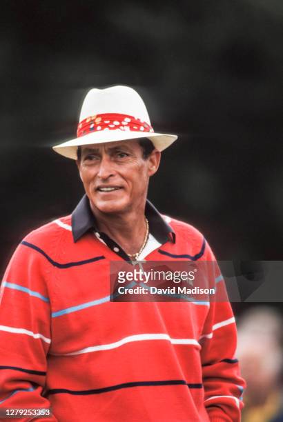 Juan Antonio "Chi-Chi" Rodríguez of Puerto Rico competes in the 1990 Transamerica Senior Golf Championship event of the Senior PGA Tour on October...