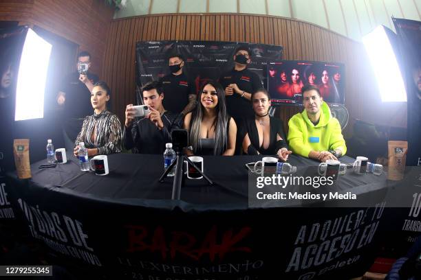 Isis Serrath, 'La Divaza', Lizbeth Rodríguez, Celia Lora and Víctor González attend the press conference to present the new paranormal reality show...