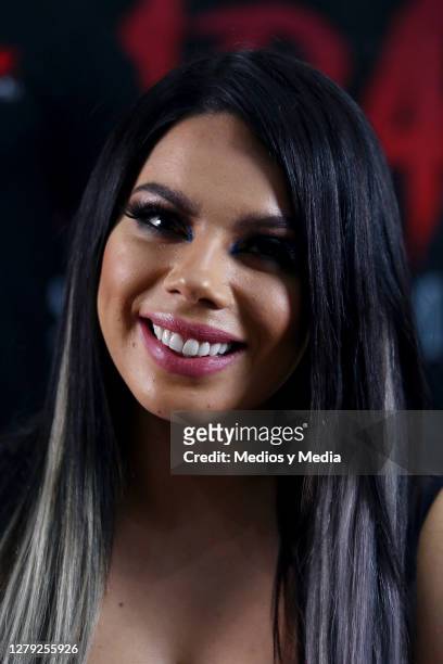 Lizbeth Rodríguez poses for photos during the press conference to present the new paranormal reality show 'Barak: El Experimento' on October 8, 2020...