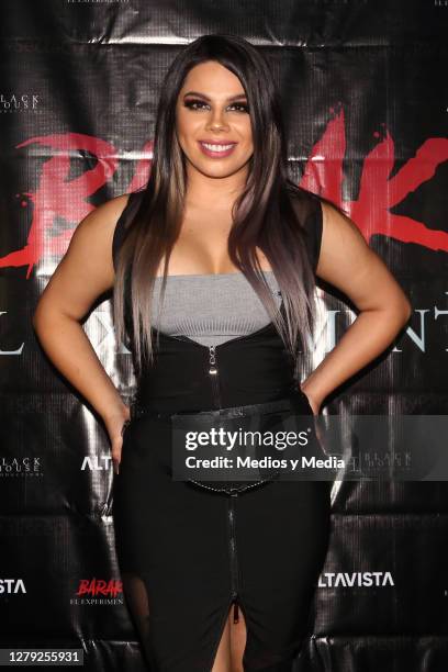 Lizbeth Rodríguez poses for photos during the press conference to present the new paranormal reality show 'Barak: El Experimento' on October 8, 2020...