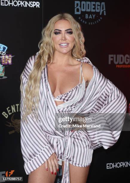 Aisleyne Horgan-Wallace attends the Tulleys Haunted Drive-In Cinema VIP night at Tulleys Farm on October 08, 2020 in Crawley, England.