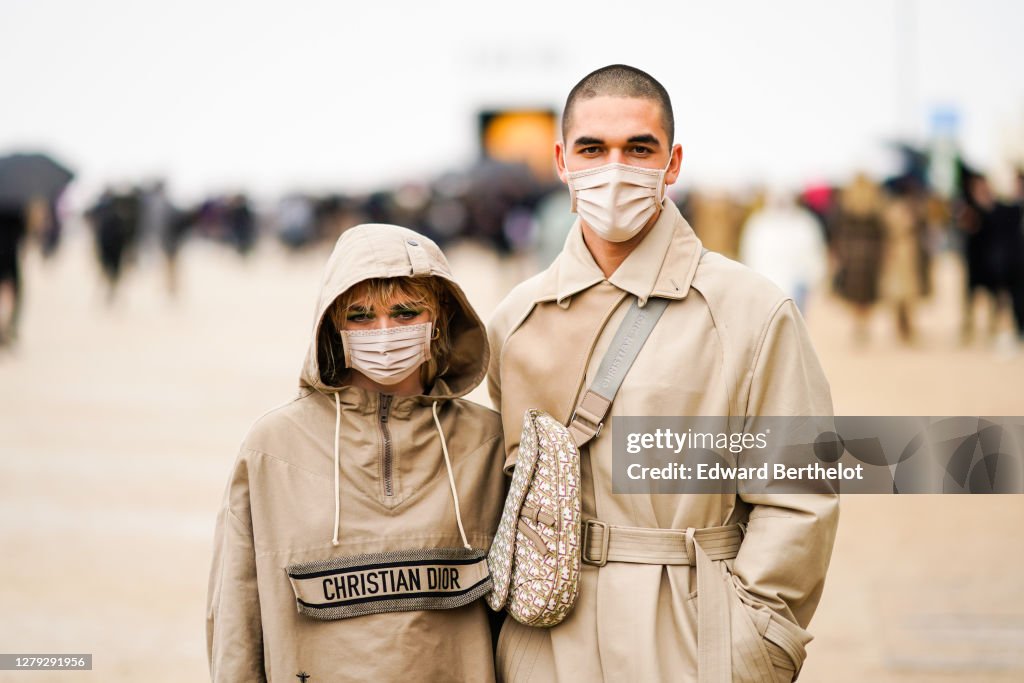 Street Style At Paris Fashion Week - Womenswear Spring Summer 2021 : Day Two