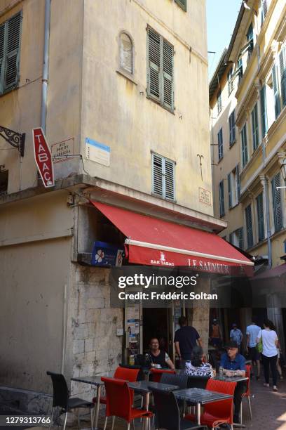 Buildings in old city in Nice on July 17, 2020 in Alpes-Maritimes, France.