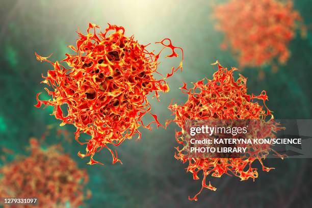 cancer cells, illustration - cancer illness stock illustrations