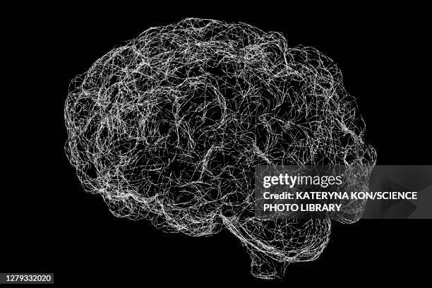 stockillustraties, clipart, cartoons en iconen met brain neural network, illustration - artificieel neuraal netwerk