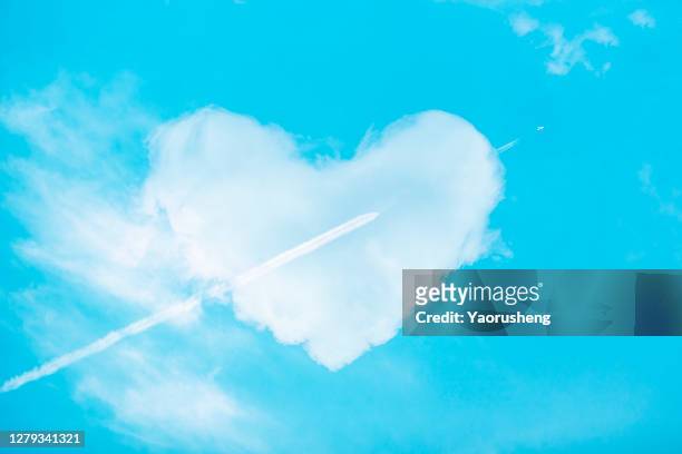love in the air, - plane crush stock pictures, royalty-free photos & images