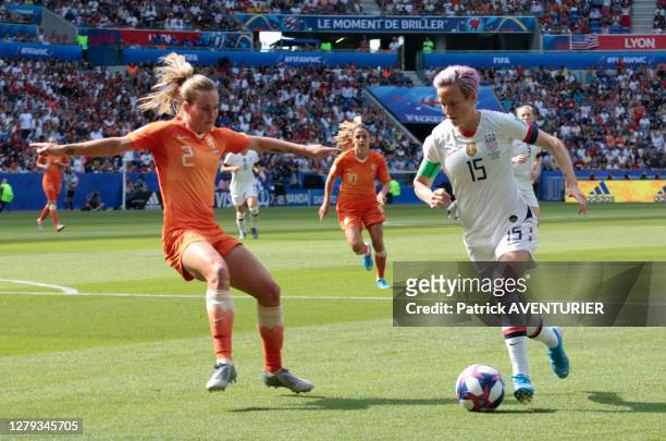 La joueuse Megan Rapinoe de l'équipe américaine de football féminin lors du match de la finale de la Coupe du Monde Féminine de la FIFA "France 2019"...
