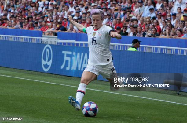La joueuse Megan Rapinoe de l'équipe américaine de football féminin lors du match de la finale de la Coupe du Monde Féminine de la FIFA "France 2019"...