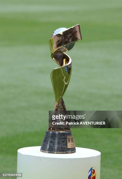 Trophée de la coupe du monde le 7 juillet 2019, à Lyon, France.