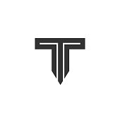 Letter T Logo Lettermark Monogram - Typeface Type Emblem Character Trademark