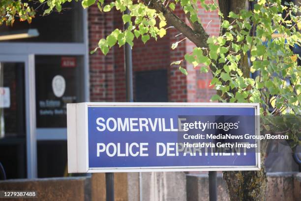 October 9, 2020: Somerville Police Department headquarters in Somerville, Massachusetts.