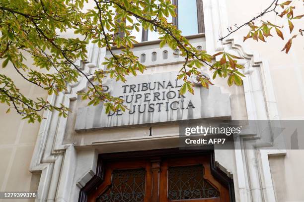 Illustration, a general view of the high Court of Justice in the first day of annulled restrictions in Madrid on October 9 in Madrid, Spain. After...